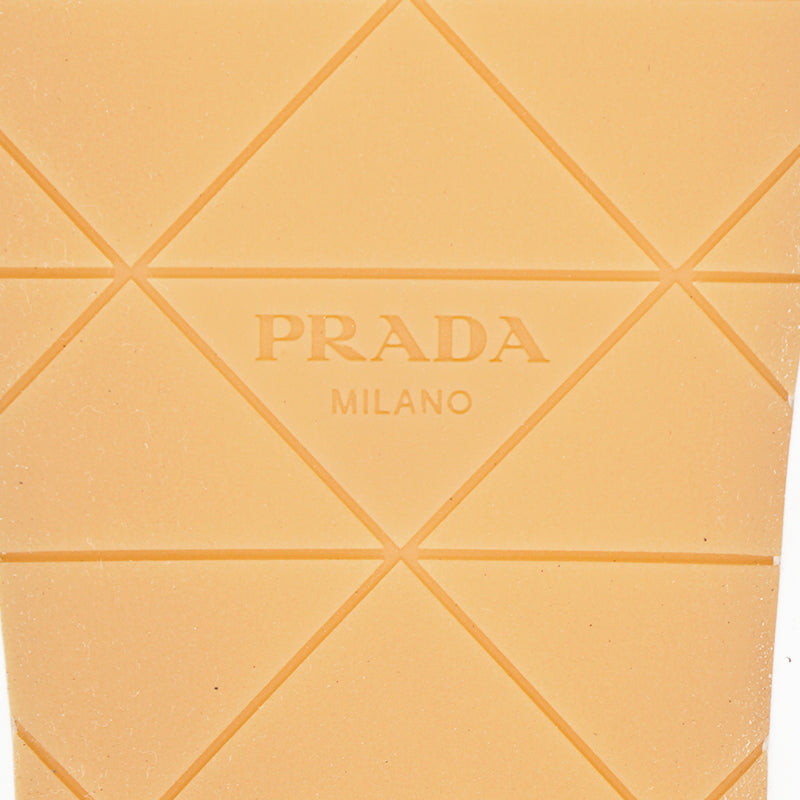 US 10.5/11/11.5/12.5/13/14 NEW $1170 PRADA Men's Black AGED-EFFECT LEATHER Red LOGO SNEAKERS