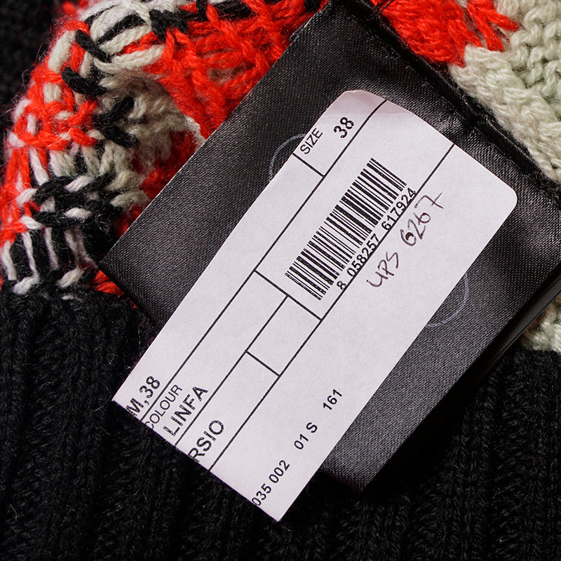38 NEW $1,690 PRADA Mint Black Red 100% CASHMERE Modern Sleeveless KNIT TOP VEST