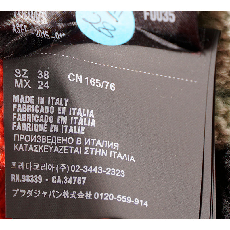 38 NEW $1,690 PRADA Mint Black Red 100% CASHMERE Modern Sleeveless KNIT TOP VEST