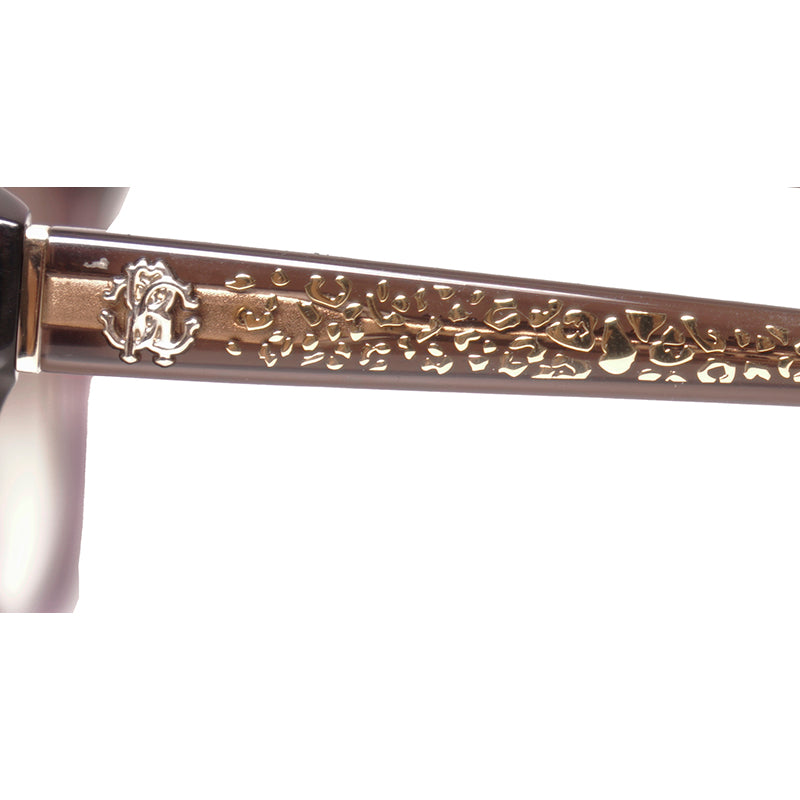 NEW $345 ROBERTO CAVALLI Purple GOLD RC LOGO LEOPARD Oversize Cat Eye SUNGLASSES