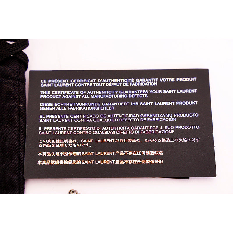 NEW $445 SAINT LAURENT Silver Tone Pave' CRYSTAL Varsity LOGO FLAG YSL BROOCH