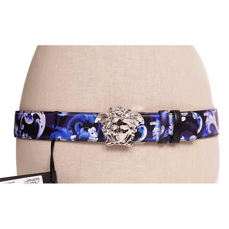 80/32 NEW $525 VERSACE Men BAROCCOFLAGE Reversible MEDUSA LOGO Baroque BELT