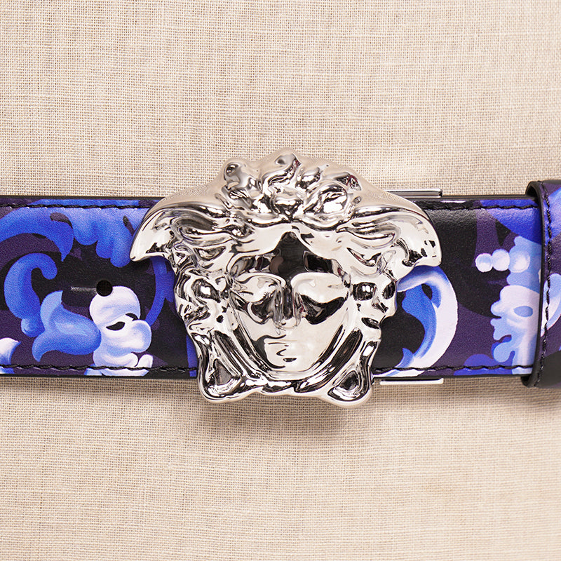 80/32 NEW $525 VERSACE Men BAROCCOFLAGE Reversible MEDUSA LOGO Baroque BELT