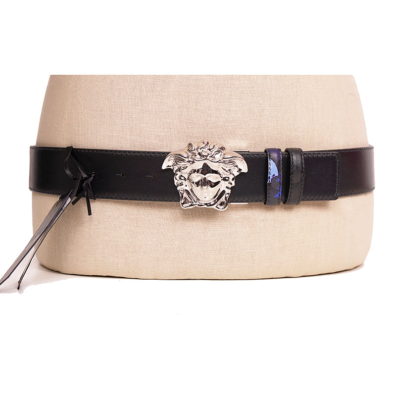 80/32 NEW $525 VERSACE Men BAROCCOFLAGE Reversible MEDUSA LOGO Baroque BELT