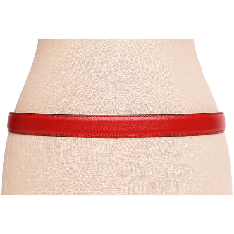 32, 34, & 40 NEW $600 VERSACE Woman's Red Leather GOLD MEDUSA LOGO BUCKLE Classic BELT