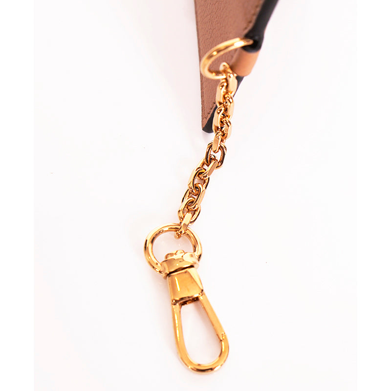 NEW $400 VERSACE Tan Leather GOLD LA MEDUSA LOGO Card CASE WALLET w/ KEY CHAIN