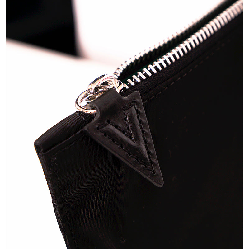 NEW $595 VERSACE Black Nylon LA MEDUSA LOGO Wristlet CLUTCH Pouch BAG NIB