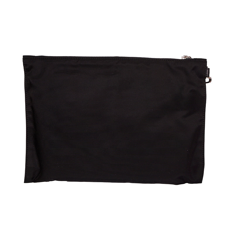 NEW $595 VERSACE Black Nylon LA MEDUSA LOGO Wristlet CLUTCH Pouch BAG NIB