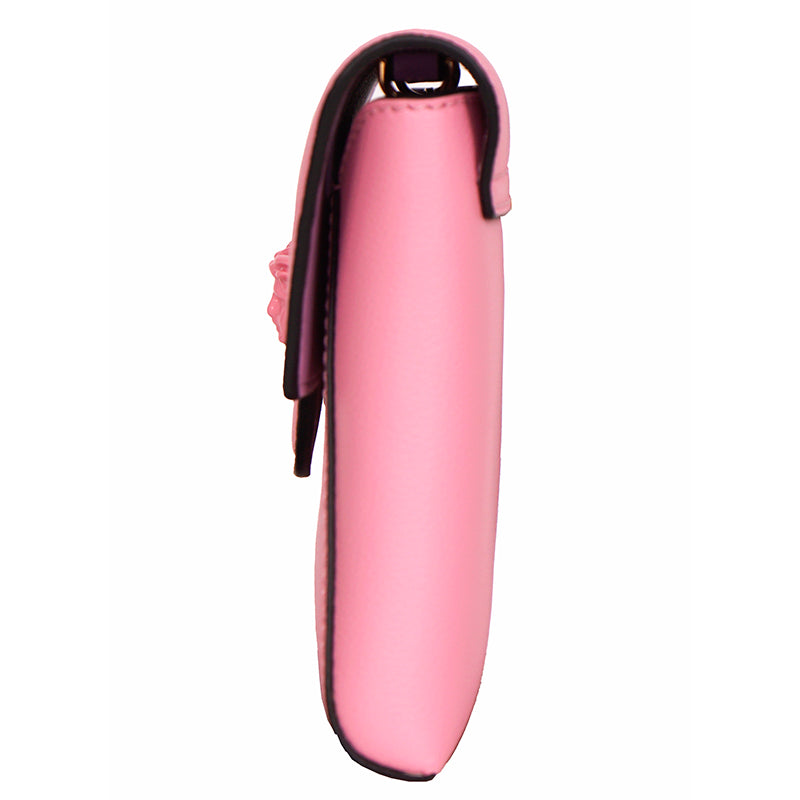 NEW $1050 VERSACE Pink Leather LA MEDUSA Mini Envelope Crossbody CHAIN STRAP BAG