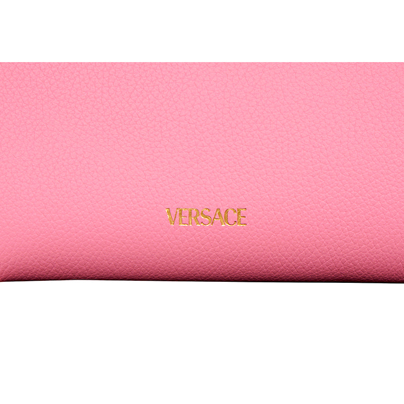 NEW $1050 VERSACE Pink Leather LA MEDUSA Mini Envelope Crossbody CHAIN STRAP BAG