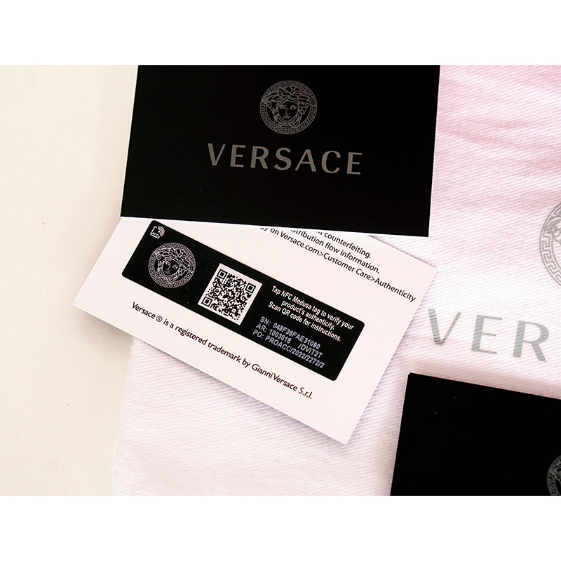 NEW $1050 VERSACE Pink Leather LA MEDUSA Mini Envelope Crossbody CHAIN STRAP BAG