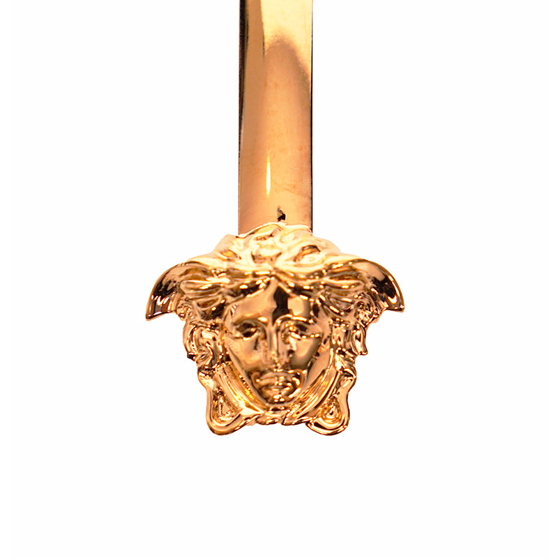 NEW $265 VERSACE Tribute RUNWAY Gold Tone Brass MEDUSA LOGO Barrette HAIR SLIDE