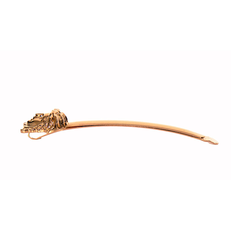 NEW $265 VERSACE Tribute RUNWAY Gold Tone Brass MEDUSA LOGO Barrette HAIR SLIDE