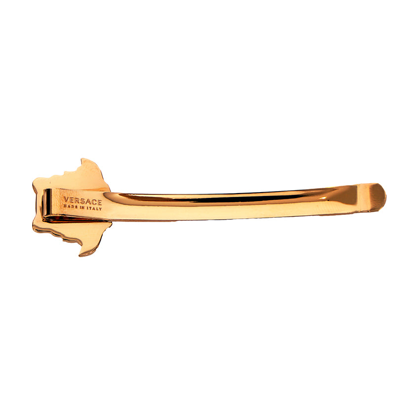 NEW $265 VERSACE Tribute RUNWAY Gold Tone Brass MEDUSA LOGO Barrette HAIR SLIDE