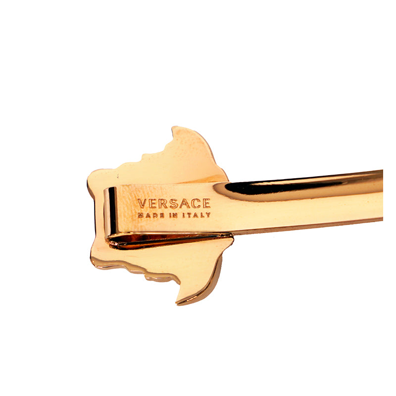 NEW $265 VERSACE Tribute RUNWAY Gold Tone Brass MEDUSA LOGO Barrette HAIR SLIDE