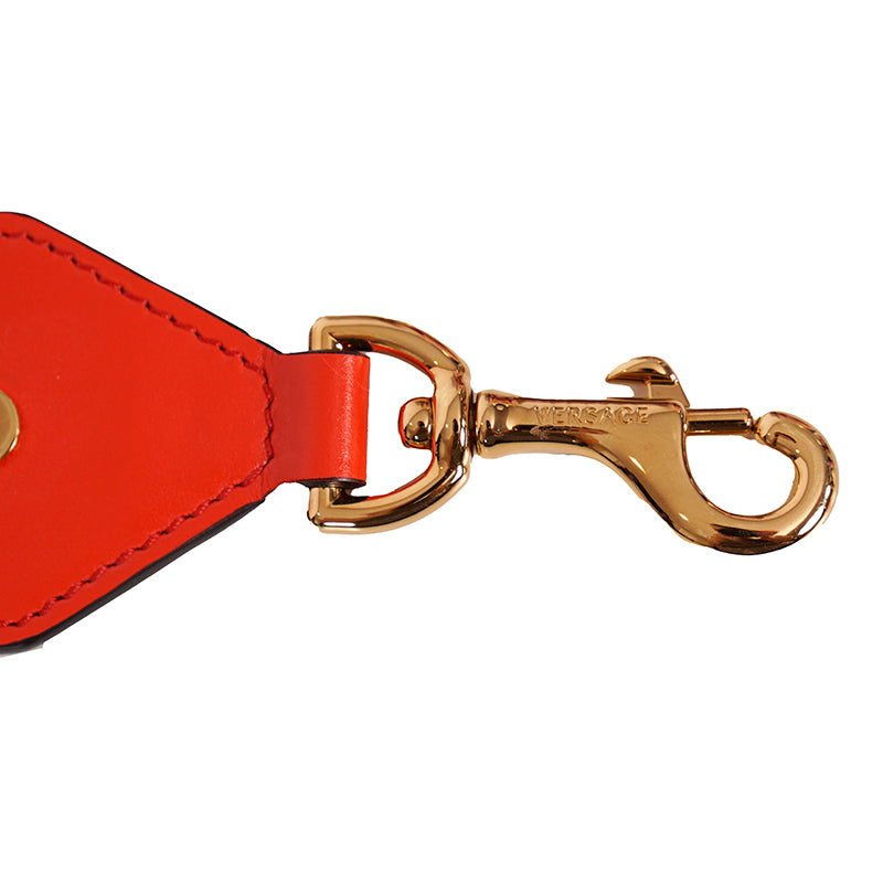 NEW $1,000 VERSACE Orange BAG STRAP & 2 Coin Purse LA GRECA MODULAR POUCH 3 SET