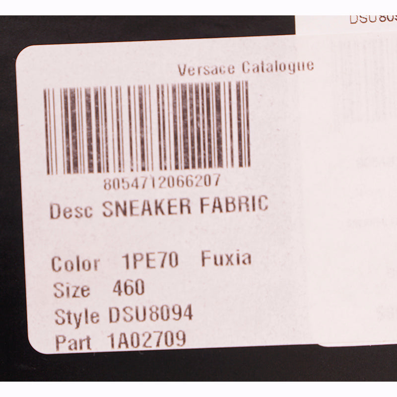 41 NEW $990 VERSACE Men's HOT PINK Nylon Low Top TRIGRECA Logo SNEAKERS NIB
