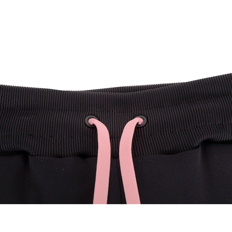 sz 3 US M NEW $625 VERSACE Black PINK LA GRECA LOGO Jersey Sporty JOGGER PANTS