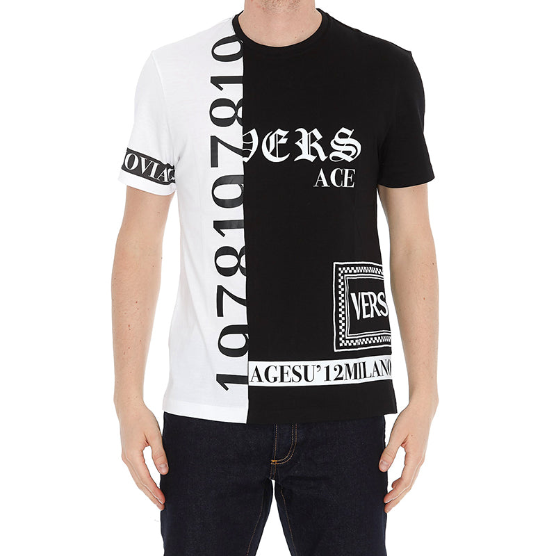 sz S NEW $650 VERSACE Mens Black BAROQUE MEDUSA Emblem GRAPHIC TSHIRT TEE SHIRT