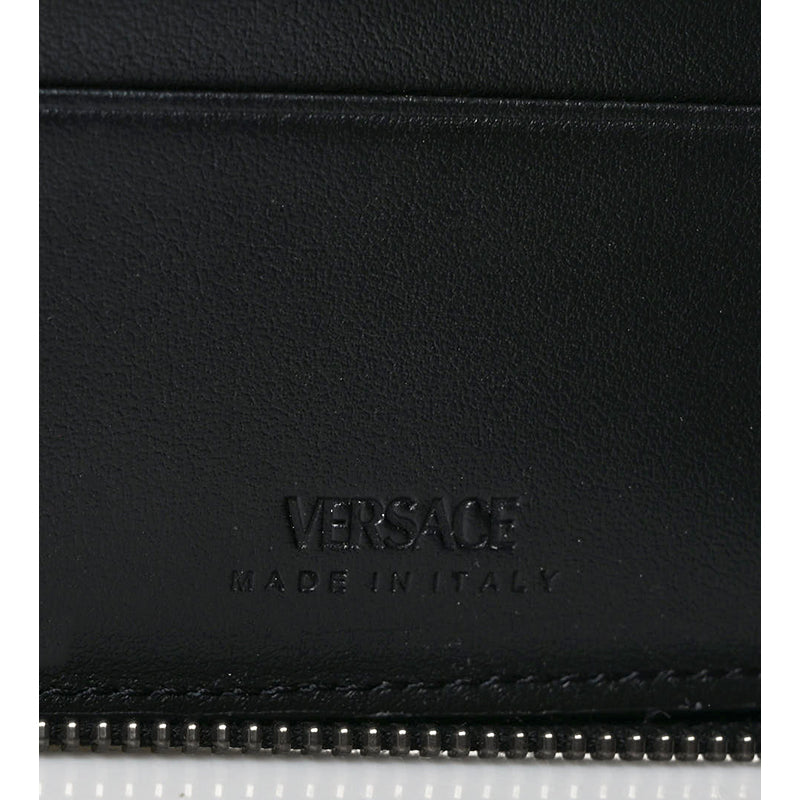 NEW $625 VERSACE Fluorescent NEON Yellow Rubber MEDUSA BIGGIE Bifold ZIP WALLET