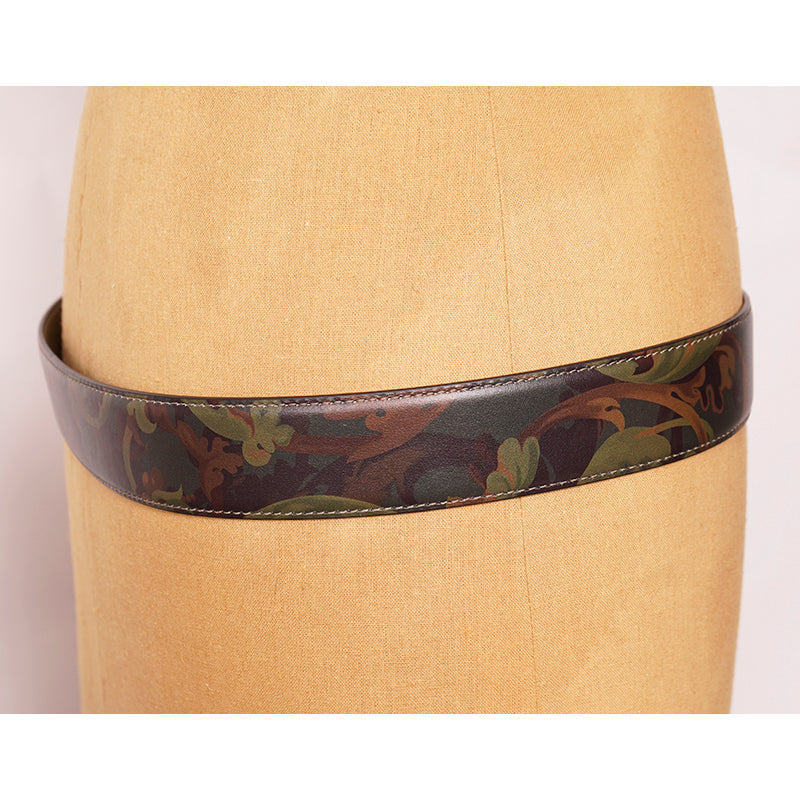 36 & 44 NEW $525 VERSACE Men Green BAROCCOFLAGE Reversible MEDUSA LOGO BELT NWT