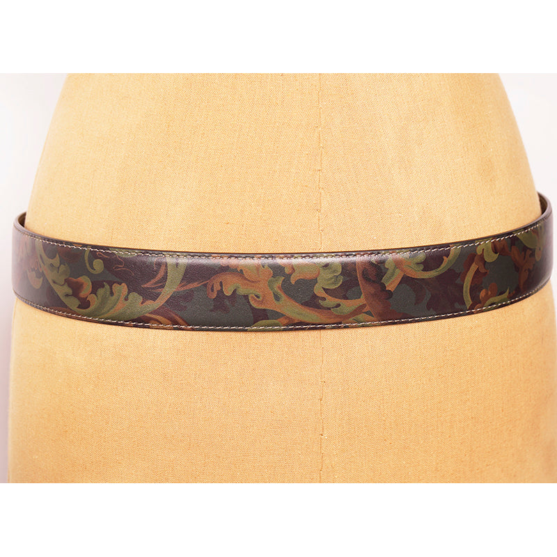 36 & 44 NEW $525 VERSACE Men Green BAROCCOFLAGE Reversible MEDUSA LOGO BELT NWT