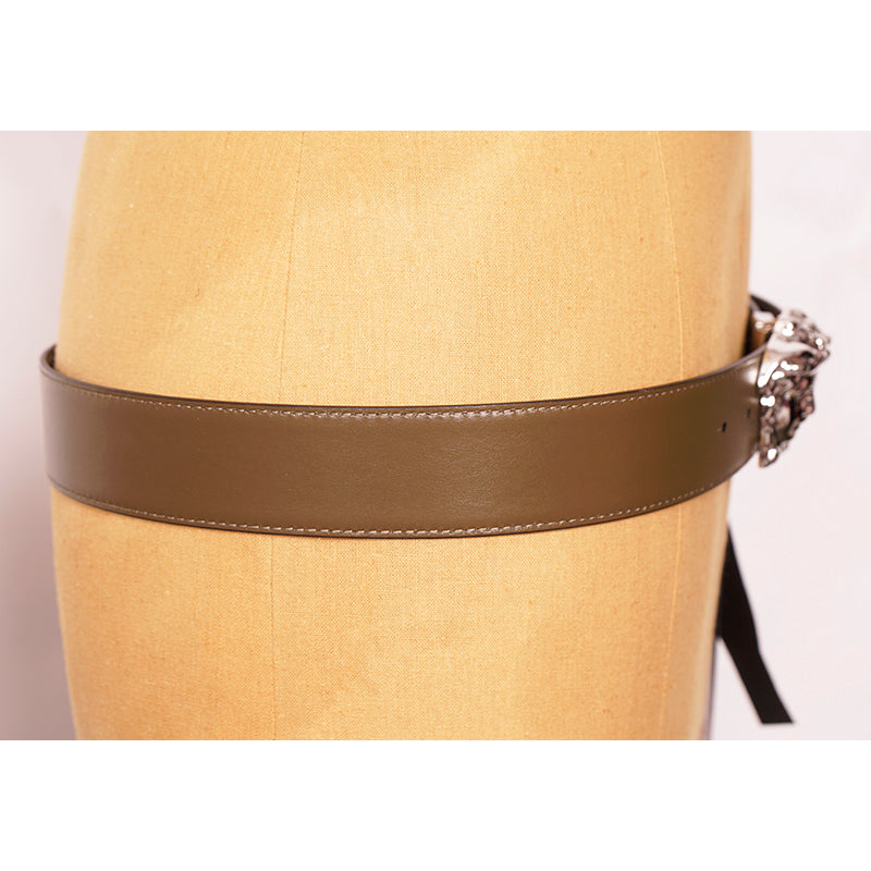 36 & 44 NEW $525 VERSACE Men Green BAROCCOFLAGE Reversible MEDUSA LOGO BELT NWT