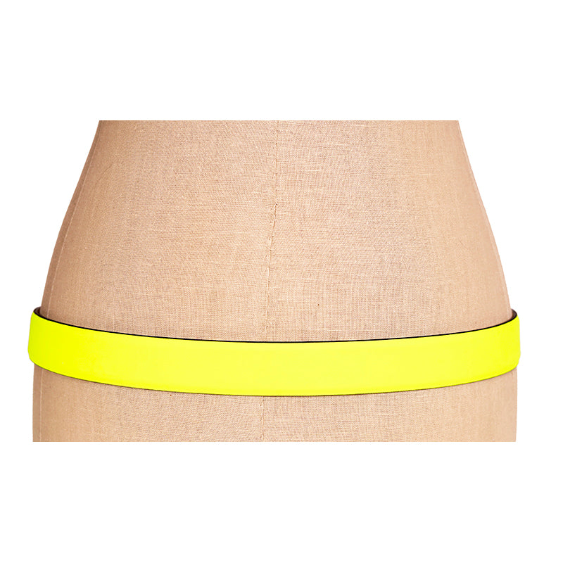 sz 95/38, 100/40 & 105/42 NEW $525 VERSACE Neon Yellow BIGGIE MEDUSA LOGO BUCKLE Leather BELT