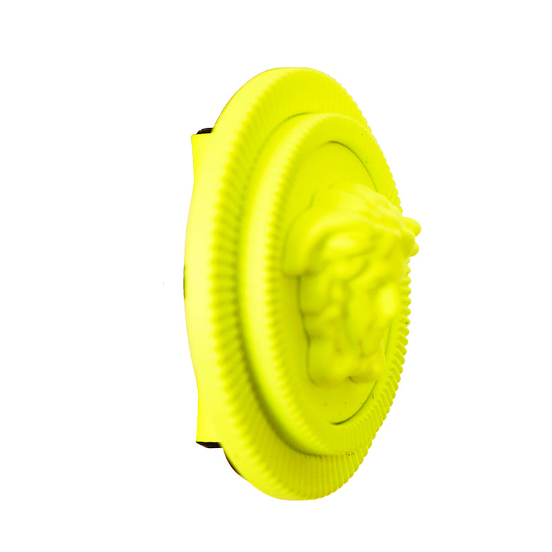 sz 95/38, 100/40 & 105/42 NEW $525 VERSACE Neon Yellow BIGGIE MEDUSA LOGO BUCKLE Leather BELT