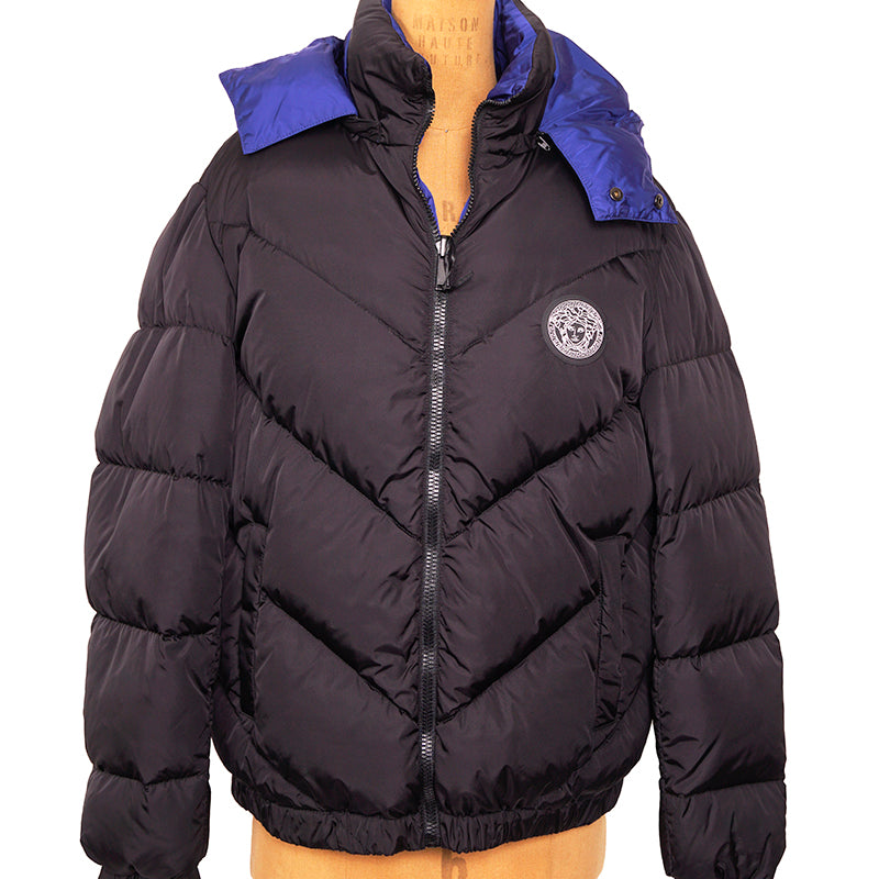 48 US M NEW $1600 VERSACE Men REVERSIBLE MEDUSA LOGO Down-Fill PUFFER JACKET NWT