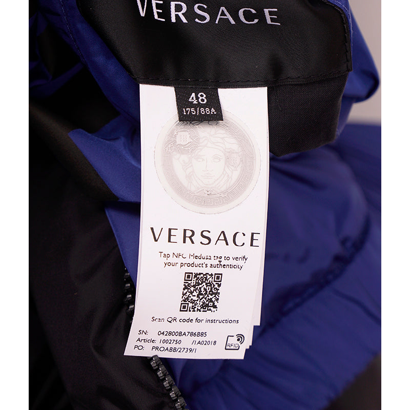 48 US M NEW $1600 VERSACE Men REVERSIBLE MEDUSA LOGO Down-Fill PUFFER JACKET NWT