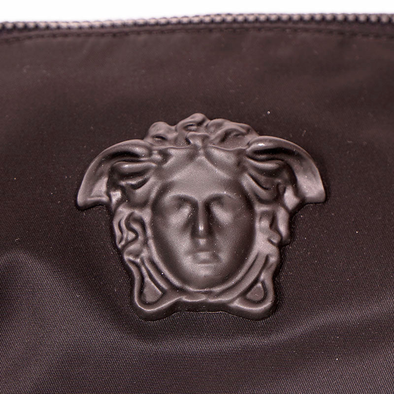 NEW $900 VERSACE Men's Black Nylon LA MEDUSA LOGO Sling Belt TRAVEL Waist BAG