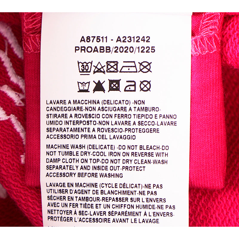 XS NEW $950 VERSACE Woman Hot Pink MEDUSA LOGO Oversize SWEATSHIRT HOODIE JACKET