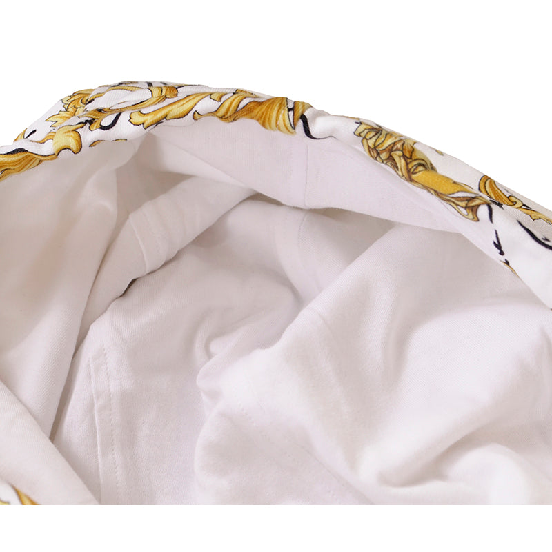 2/3XL NEW $800 VERSACE Men White MEDUSA LOGO BAROQUE HOODIE Embroidered SWEATSHIRT
