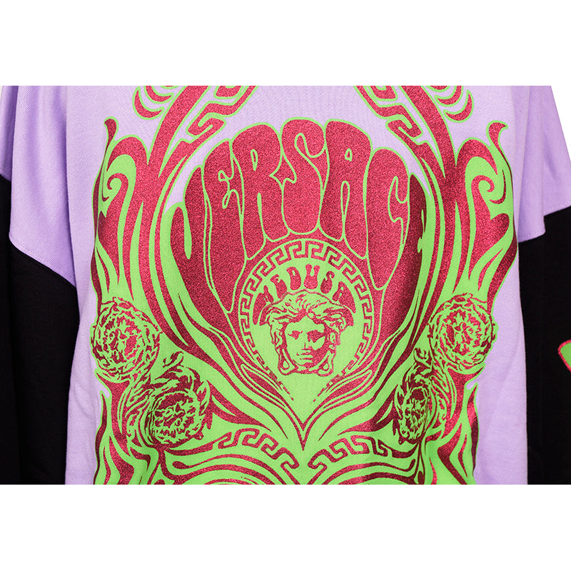 M NEW $1925 VERSACE MUSIC COLLECTION Mens Orchid Lilac MEDUSA Hoodie SWEATSHIRT