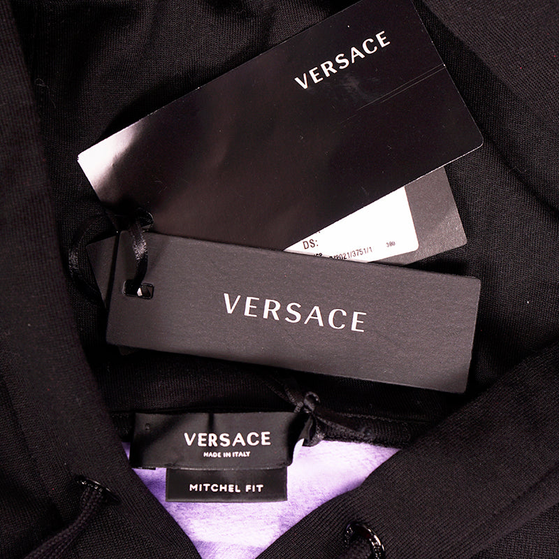 M NEW $1925 VERSACE MUSIC COLLECTION Mens Orchid Lilac MEDUSA Hoodie SWEATSHIRT