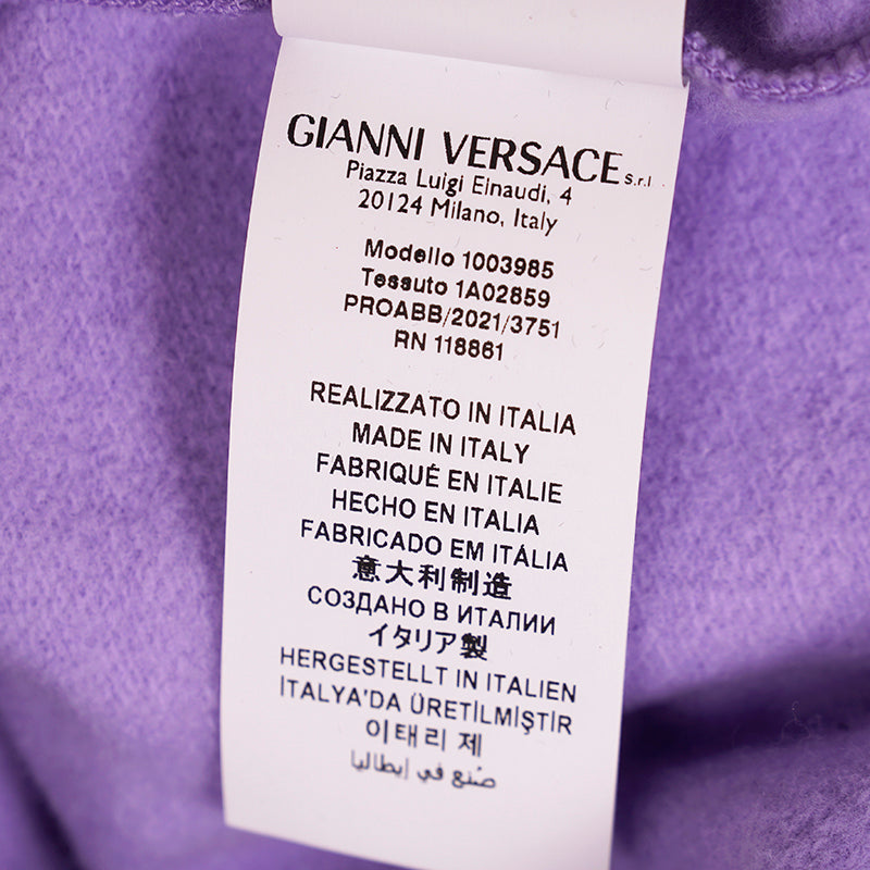 M NEW $1925 VERSACE MUSIC COLLECTION Mens Orchid Lilac MEDUSA Hoodie SWEATSHIRT