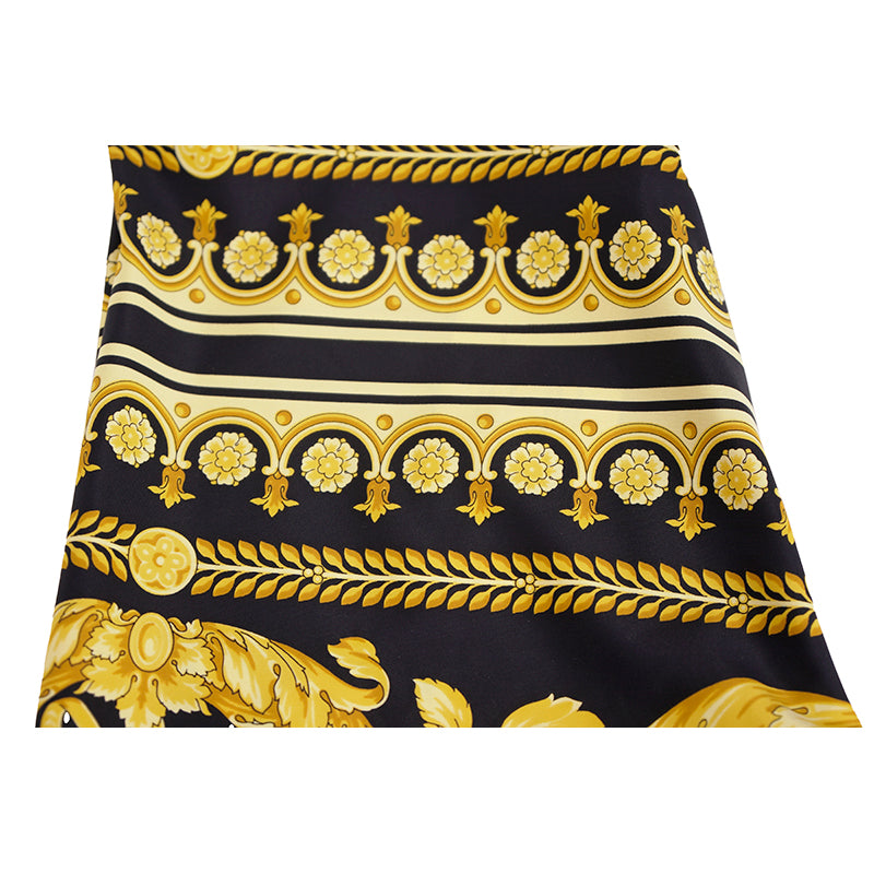 38/40 NEW $1,025 VERSACE Black & Yellow Classic BAROCCO Heritage JERSEY LEGGINGS 2
