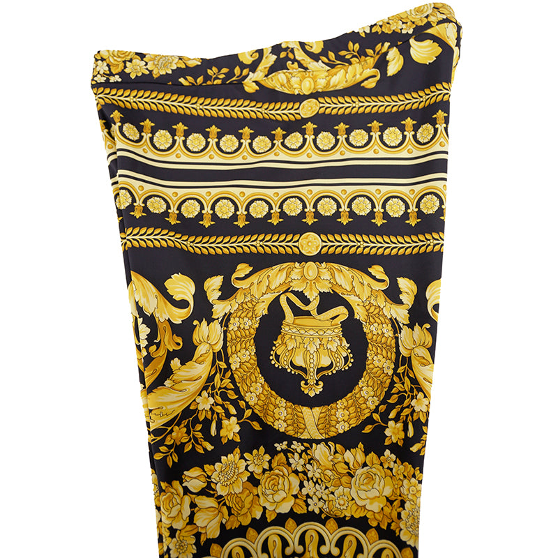 38/40 NEW $1,025 VERSACE Black & Yellow Classic BAROCCO Heritage JERSEY LEGGINGS 2