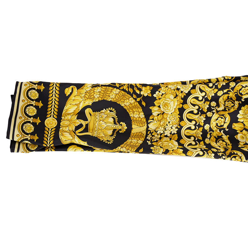 38/40 NEW $1,025 VERSACE Black & Yellow Classic BAROCCO Heritage JERSEY LEGGINGS 2