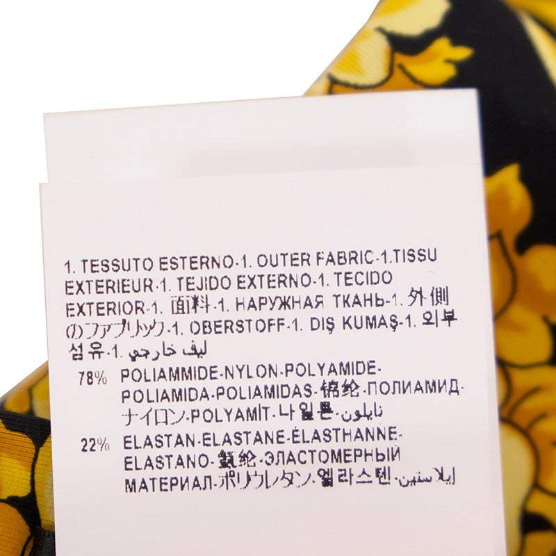38/40 NEW $1,025 VERSACE Black & Yellow Classic BAROCCO Heritage JERSEY LEGGINGS 2