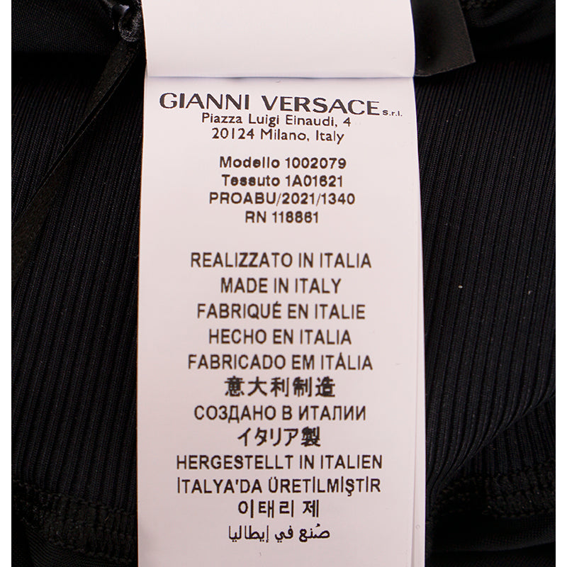 sz 1 XS NEW $525 VERSACE Black PINK LA GRECA Jersey Sport Pants Workout LEGGINGS