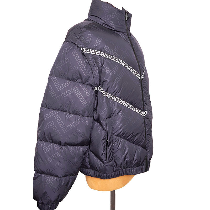 52 US L NEW $1500 VERSACE Men REMOVABLE ARMS GRECA LOGO Down-Fill PUFFER JACKET