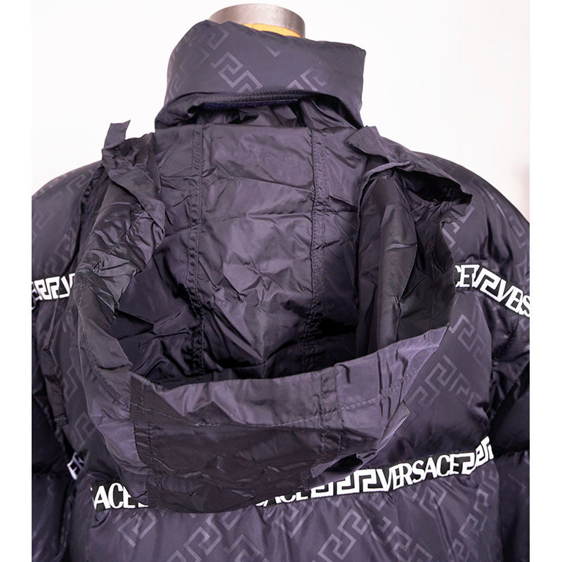 52 US L NEW $1500 VERSACE Men REMOVABLE ARMS GRECA LOGO Down-Fill PUFFER JACKET