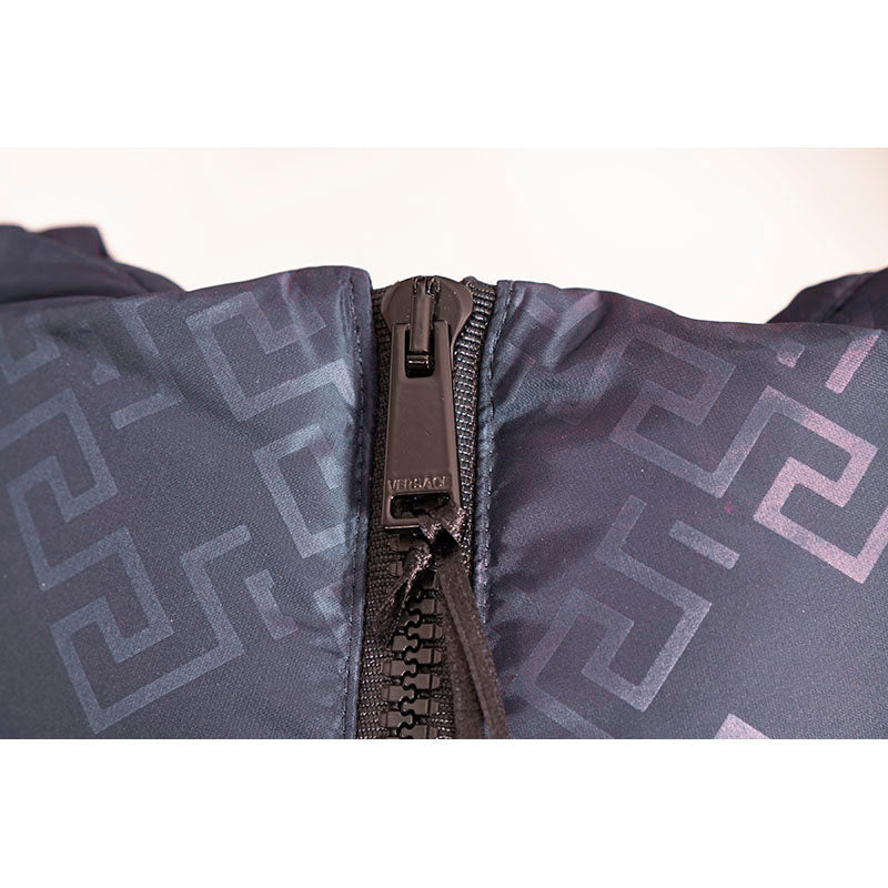 52 US L NEW $1500 VERSACE Men REMOVABLE ARMS GRECA LOGO Down-Fill PUFFER JACKET