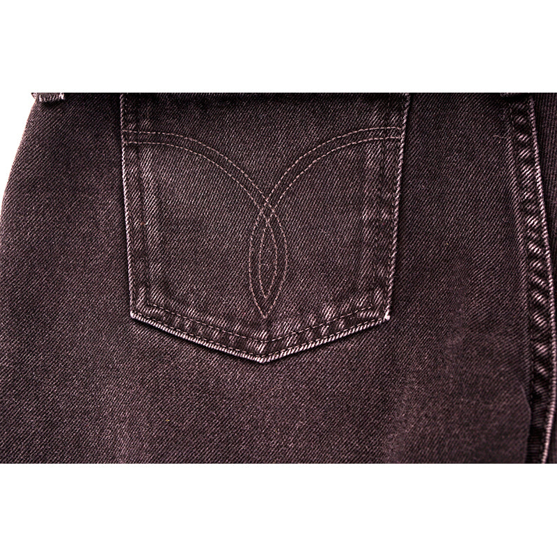 32 NEW $1375 VERSACE Black Dyed Denim BIGGIE LOGO MEDUSA '95 BELT Low Rise JEANS