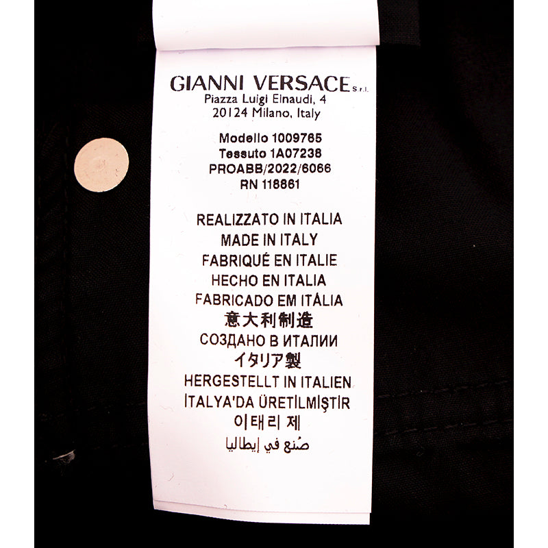 32 NEW $1375 VERSACE Black Dyed Denim BIGGIE LOGO MEDUSA '95 BELT Low Rise JEANS
