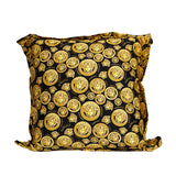 NEW VERSACE Black White DOUBLE-SIDED MEDUSA AMPLIFIED LOGO Cushion ACCENT PILLOW