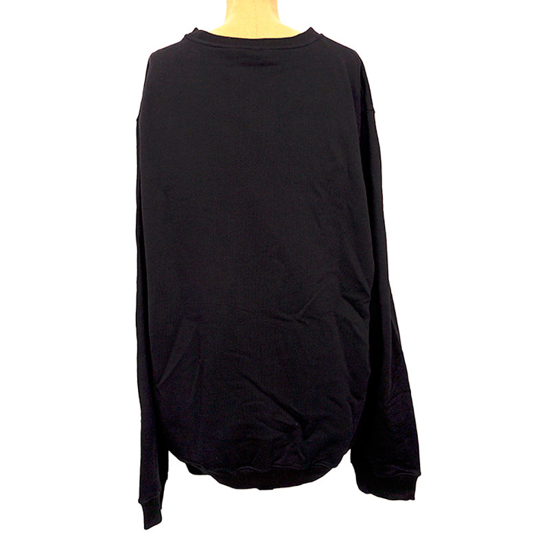 4XL NEW $760 VERSACE Men's Black GOLD BAROQUE LOGO Embroidered LOGO SWEATSHIRT