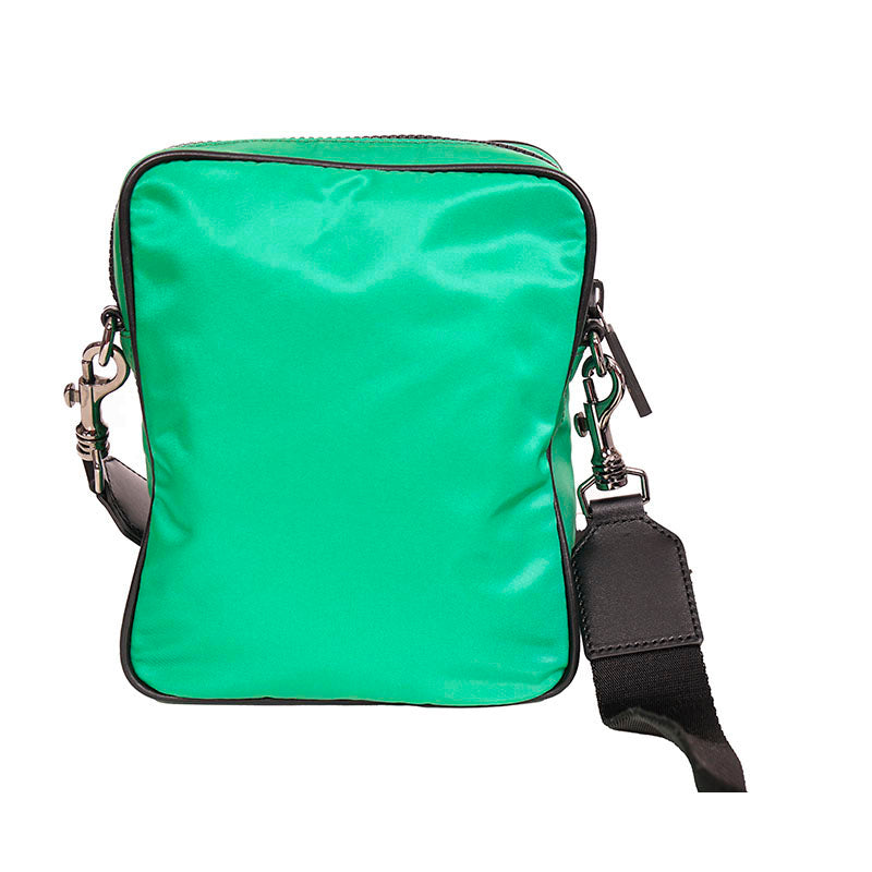 NEW $1100 VERSACE Men's Green Nylon LA MEDUSA LOGO Crossbody Messenger BAG NWT
